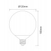 BOMBILLA GLOBO 240º 20w 4000K E27