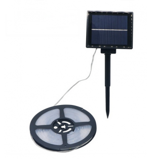 TIRA LED BLANCA  CON PANEL SOLAR  2V 0.7W  3000K  IP 65