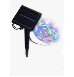 TIRA LED RGB CON PANEL SOLAR  2V 0.7W  IP 65