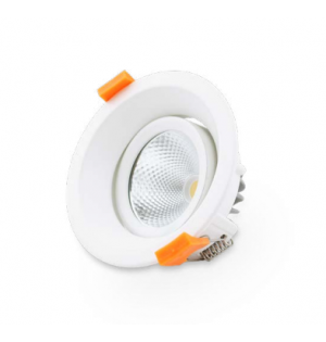 DICROICO CON MOLDURA REDONDA GU10 6W 3000K