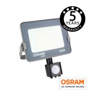 FOCO EXTERIOR  CON SENSOR (PIR) 30W  4500k  IP 65