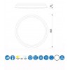 PLAFON LED " EDGE SMART " 80W     Ø 565 x 75mm