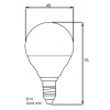 BOMBILLA ESFERICA 6w 4500K E14
